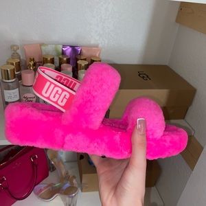 Pink ugg slides